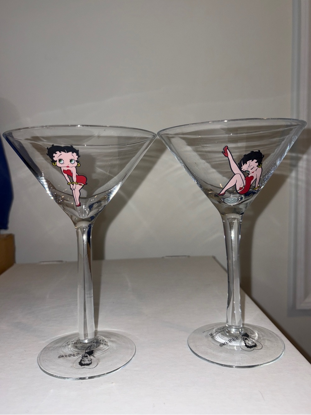 2008 Betty Boop Martini Glasses (Set of 2)